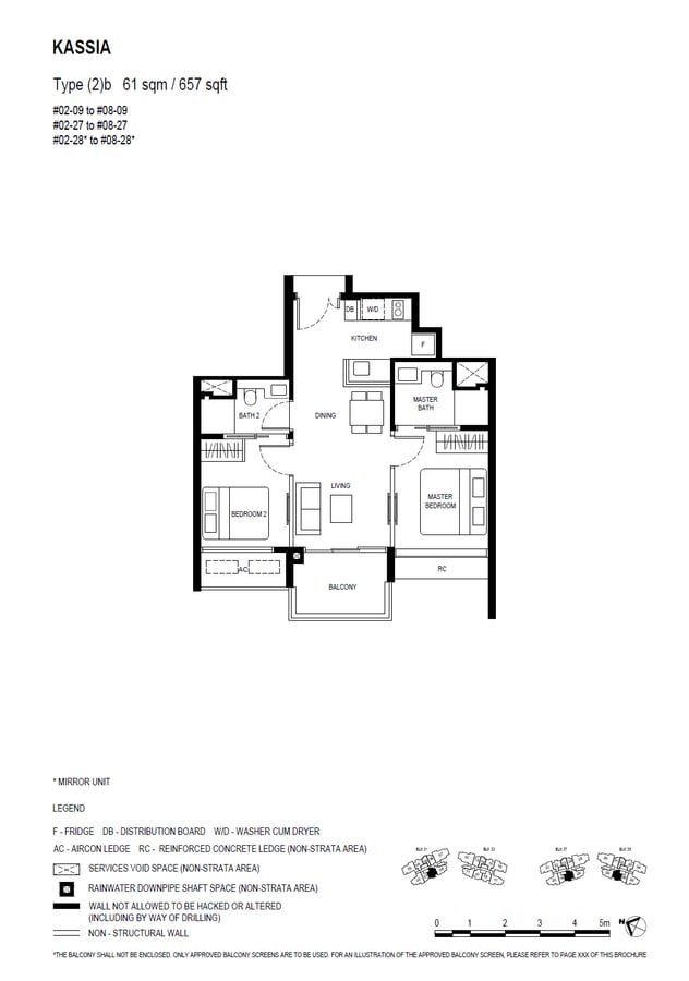 Floor plan (2)b — 2 Bedroom