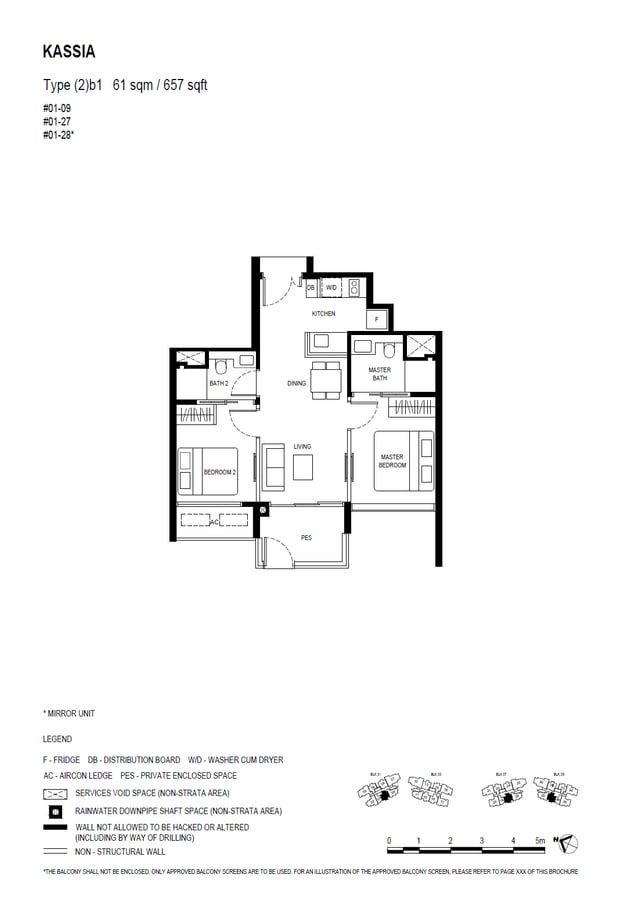 Floor plan (2)b1 — 2 Bedroom