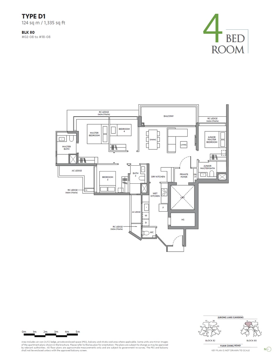 Floor plan D1 — 4 Bedroom