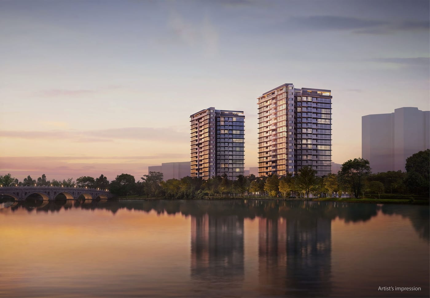 The LakeGarden Residences — Artist's impression — near view