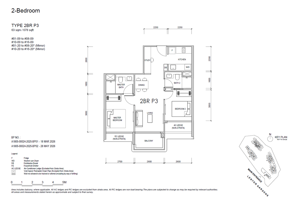 Floor plan 2BR P3 — 2 BEDROOM PREMIUM