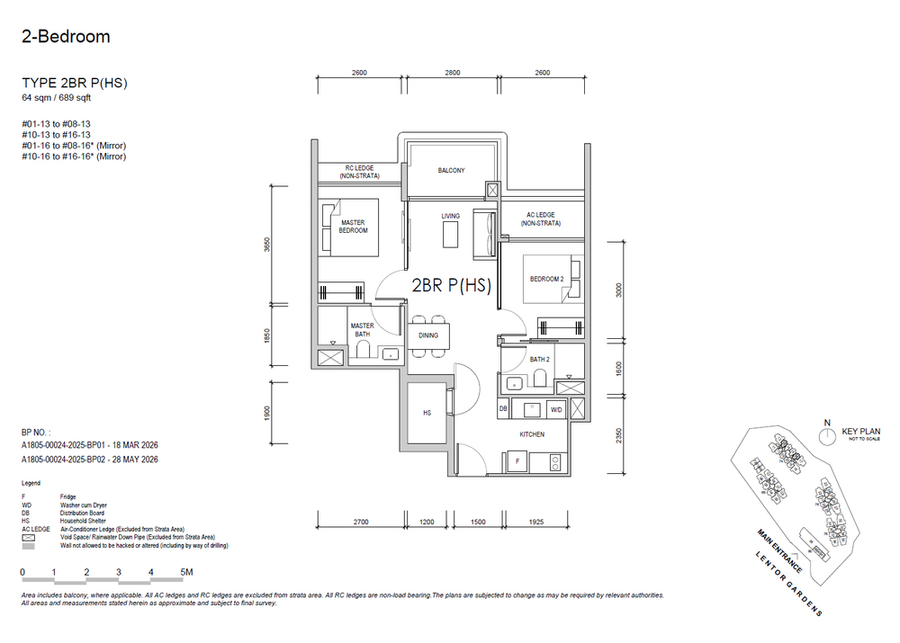 Floor plan 2BR P(HS) — 2 BEDROOM PREMIUM (HS)