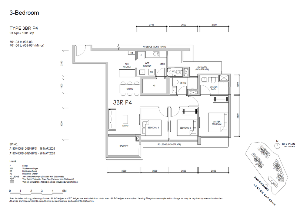 Floor plan 3BR P4 — 3 BEDROOM PREMIUM