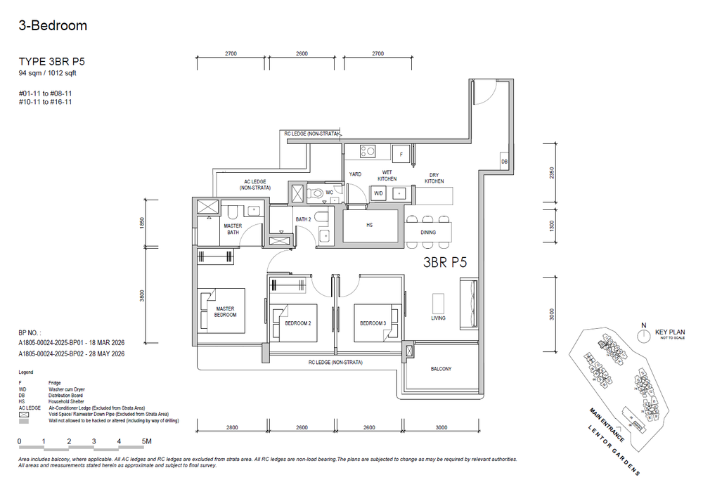Floor plan 3BR P5 — 3 BEDROOM PREMIUM