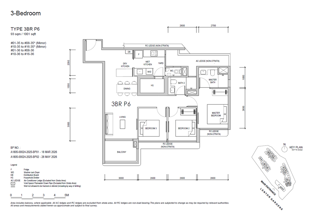 Floor plan 3BR P6 — 3 BEDROOM PREMIUM