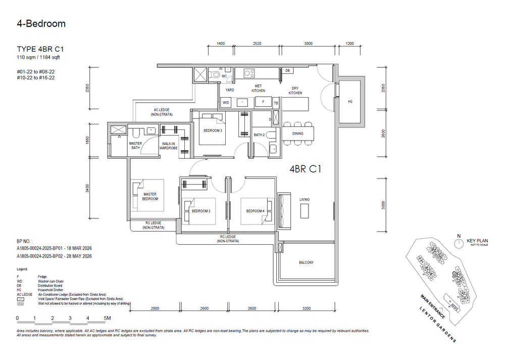 Floor plan 4BR C1 — 4 BEDROOM COMPACT