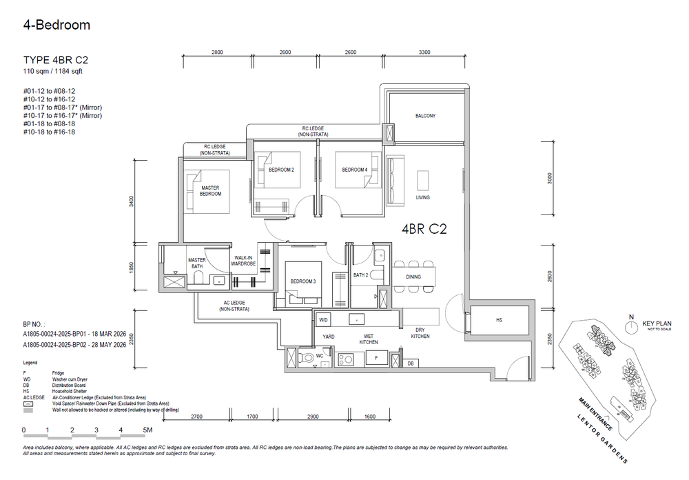 Floor plan 4BR C2 — 4 BEDROOM COMPACT