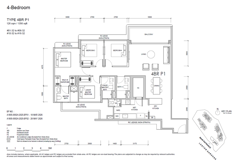 Floor plan 4BR P1 — 4 BEDROOM PREMIUM