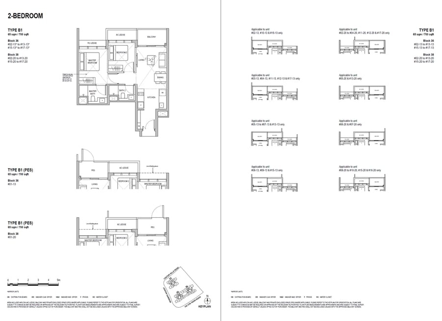 Floor plan B1 — 2 Bedroom