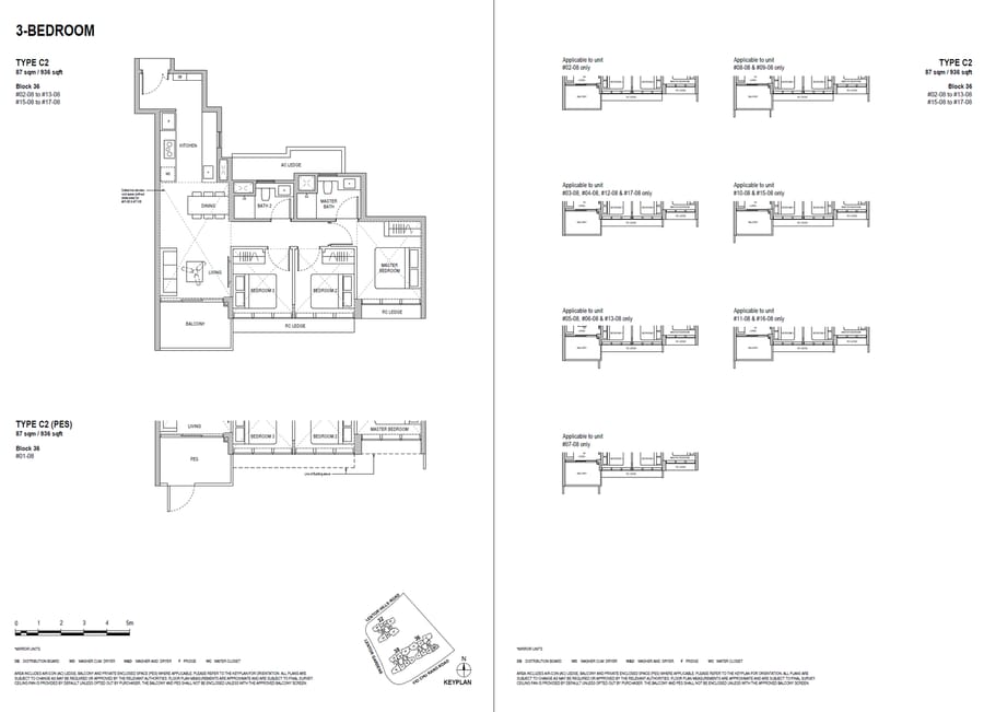 Floor plan C2 — 3 Bedroom