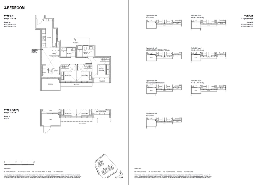 Floor plan C2(PES) — 3 Bedroom