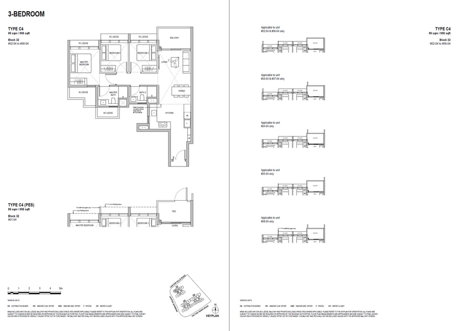 Floor plan C4 — 3 Bedroom