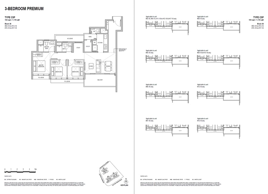 Floor plan C5P — 3 Bedroom Premium