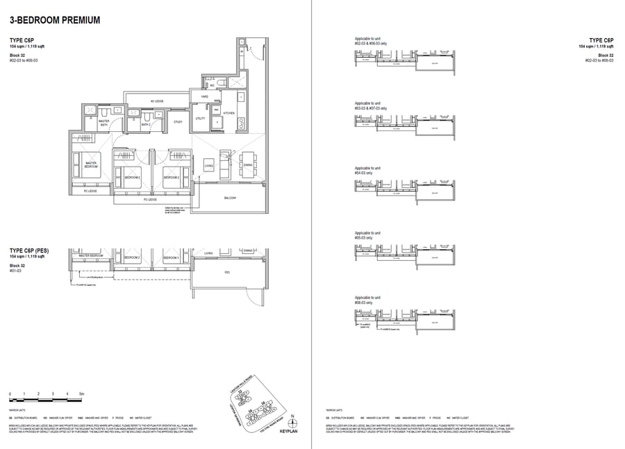 Floor plan C6P — 3 Bedroom Premium