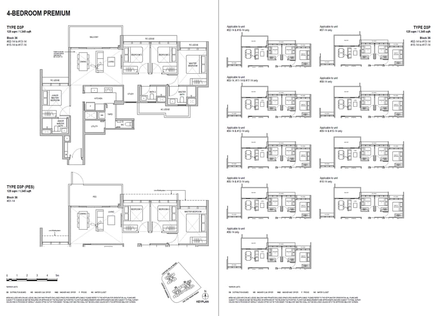 Floor plan D3P — 4 Bedroom Premium