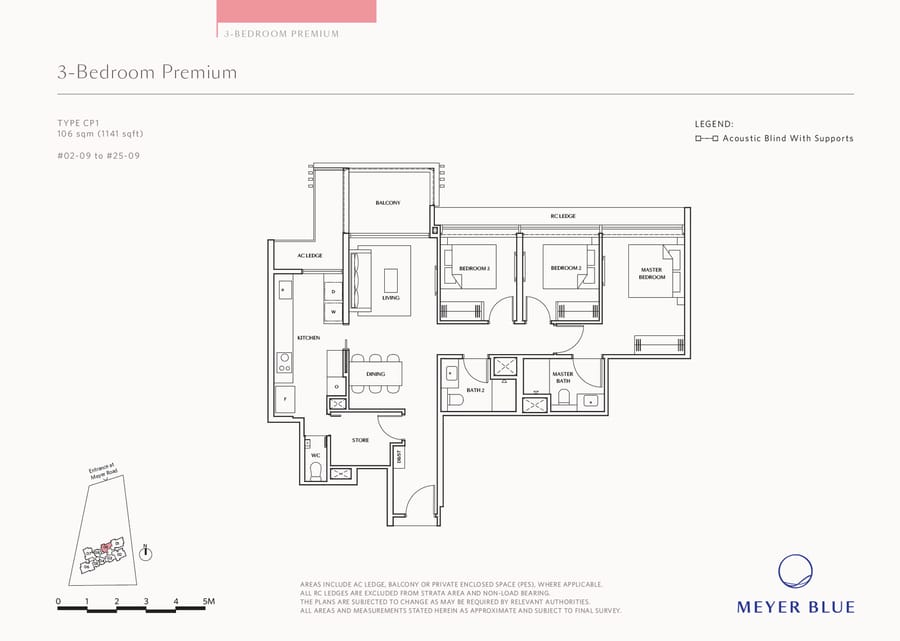 Floor plan CP1 — 3 Bedroom Premium