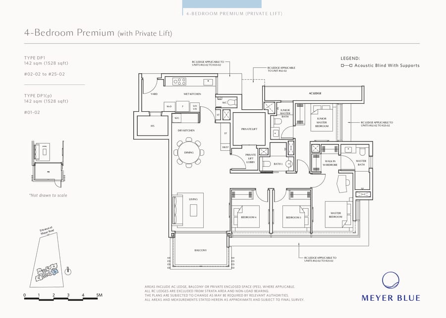 Floor plan DP1 — 4 Bedroom Premium (Private Lift)