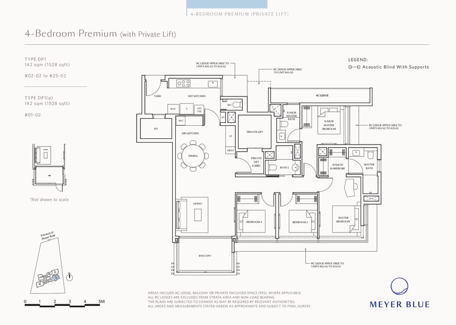 Floor plan DP1a — 4 Bedroom Premium (Private Lift)
