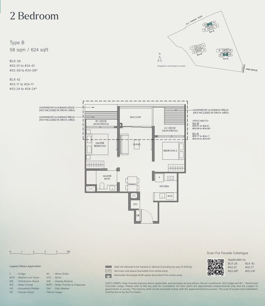 Floor plan B — 2 Bedroom