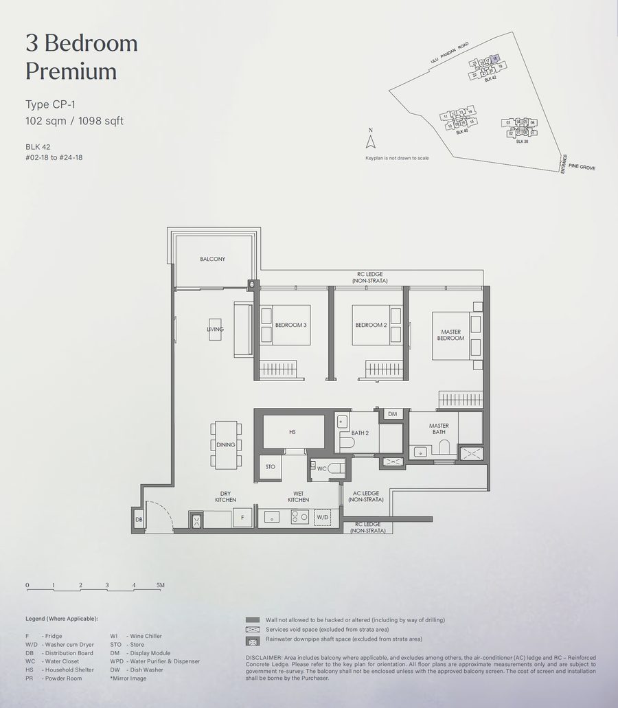 Floor plan CP-1 — 3 Bedroom premium