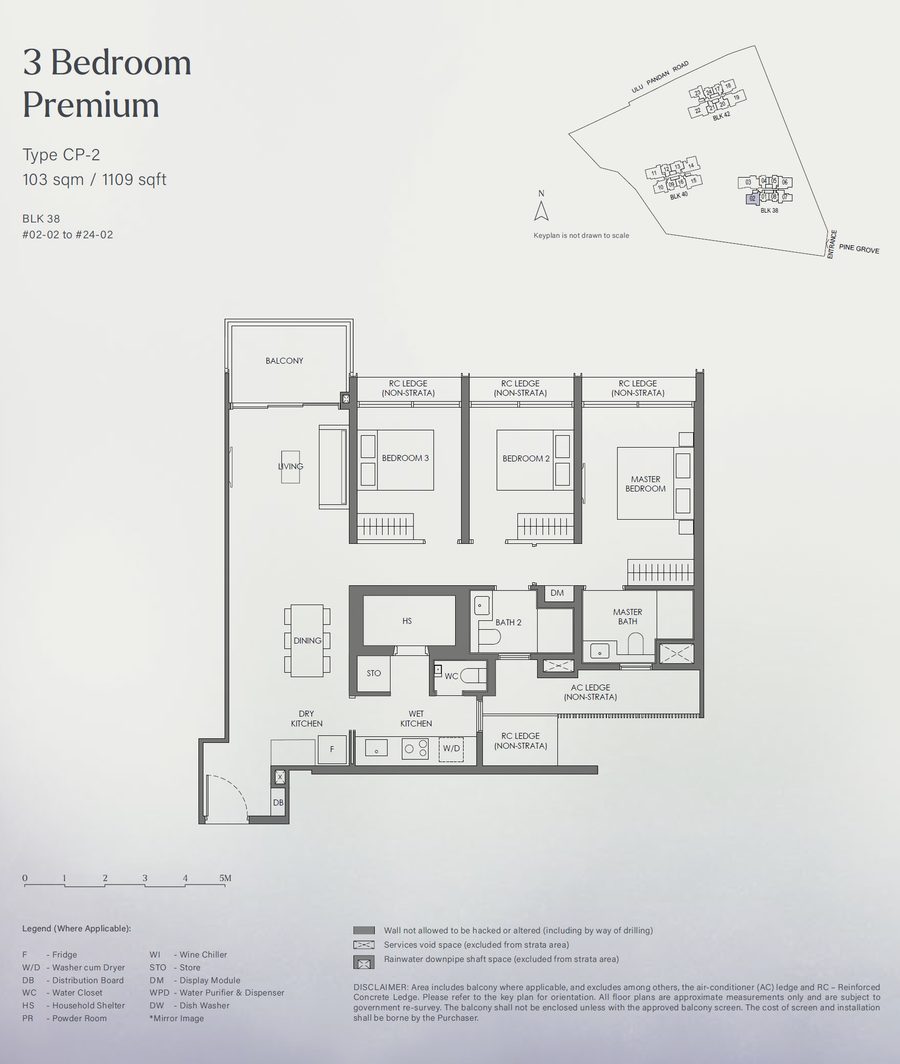 Floor plan CP-2 — 3 Bedroom premium