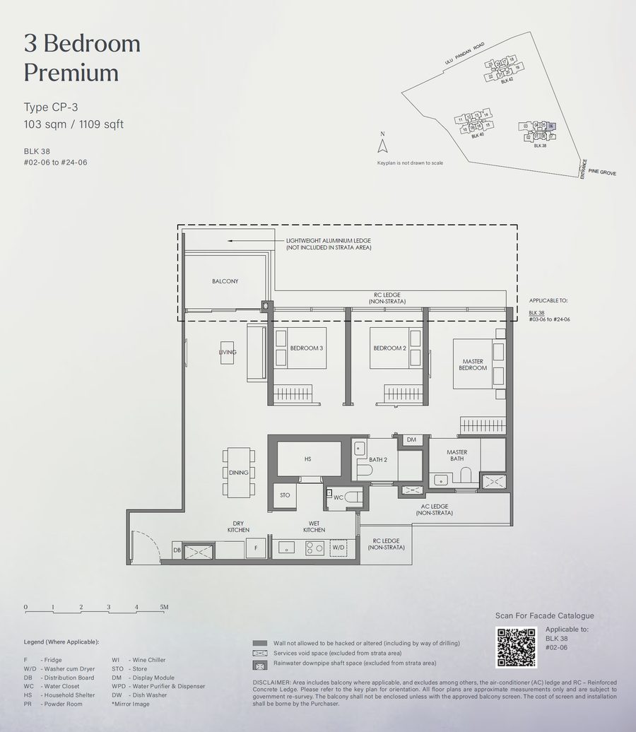 Floor plan CP-3 — 3 Bedroom premium