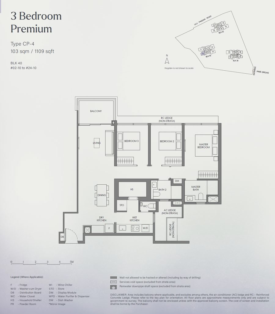 Floor plan CP-4 — 3 Bedroom premium