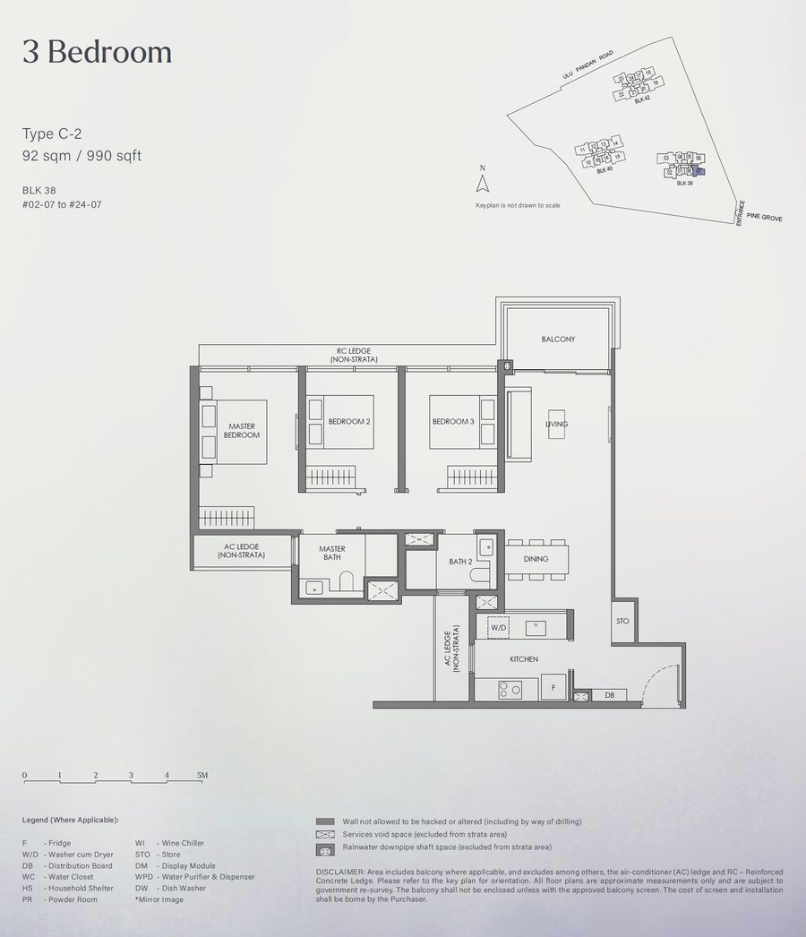 Floor plan C-2 — 3 Bedroom