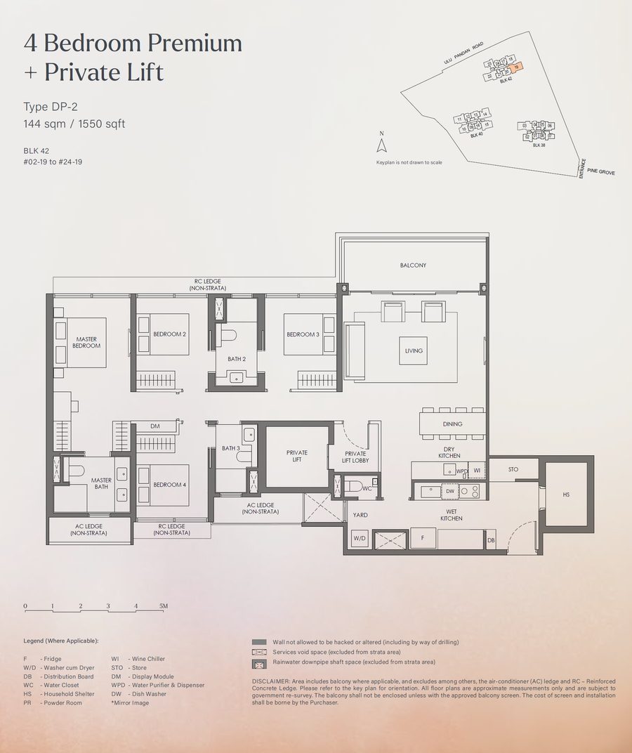Floor plan DP-2 — 4 Bedroom premium +Private Lift