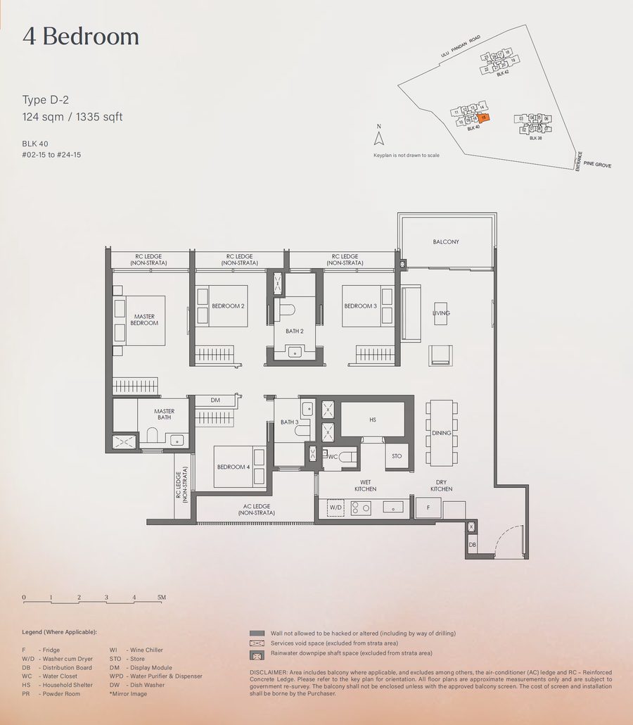 Floor plan D-2 — 4 Bedroom