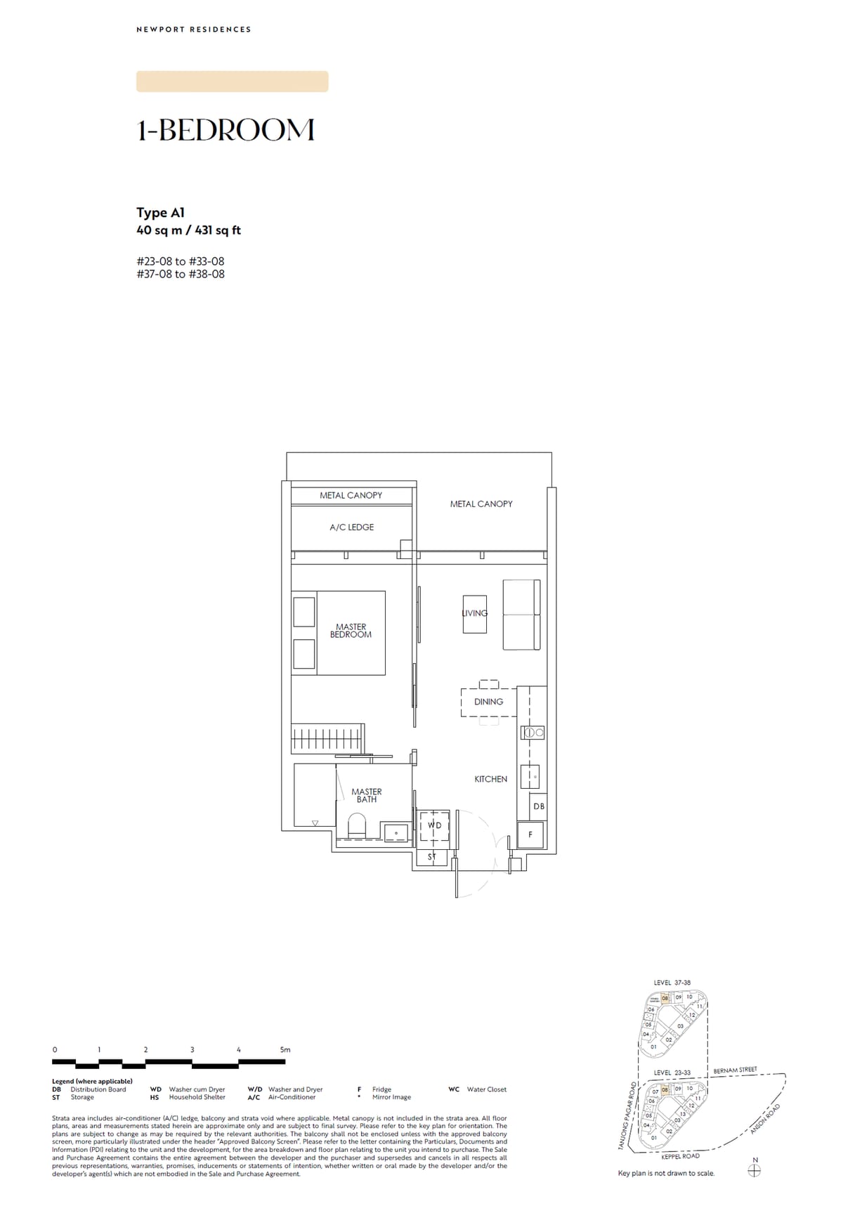 Floor plan A1 — 1 Bedroom