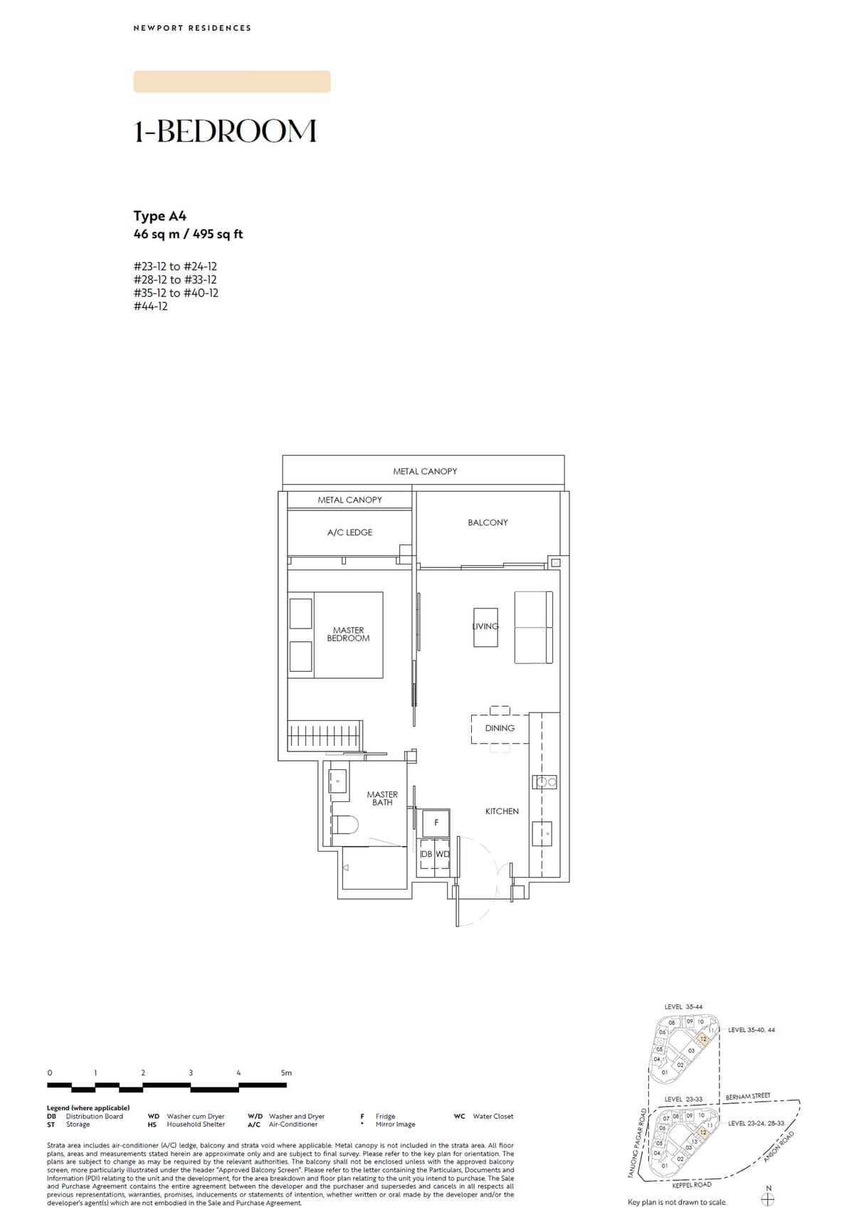 Floor plan A4 — 1 Bedroom
