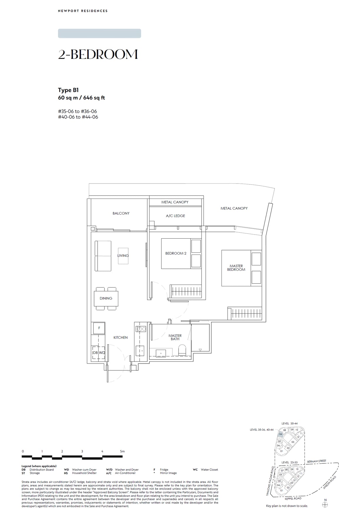 Floor plan B1 — 2 Bedroom