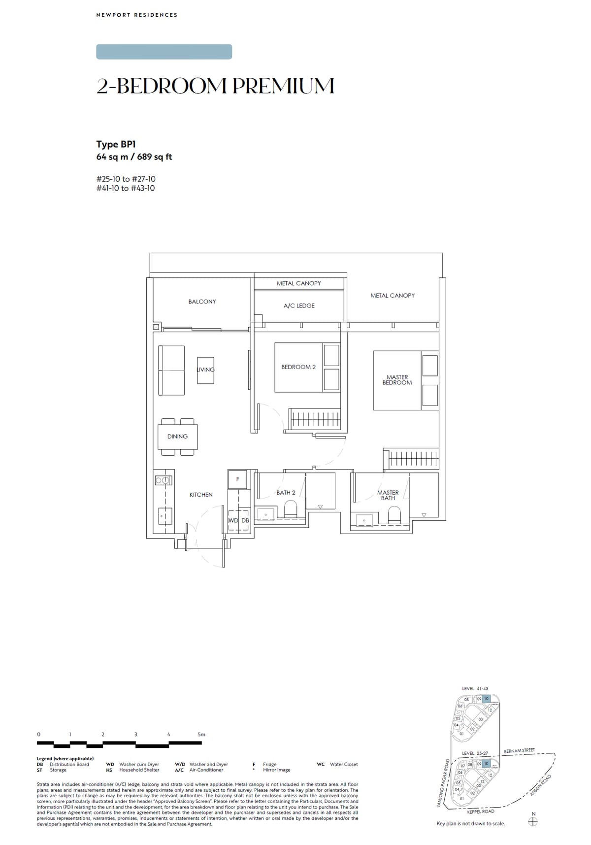 Floor plan BP1 — 2 Bedroom Premium