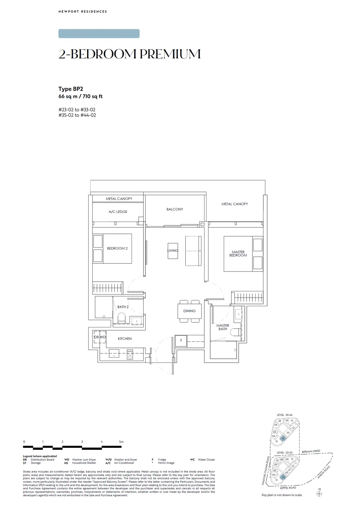 Floor plan BP2 — 2 Bedroom Premium