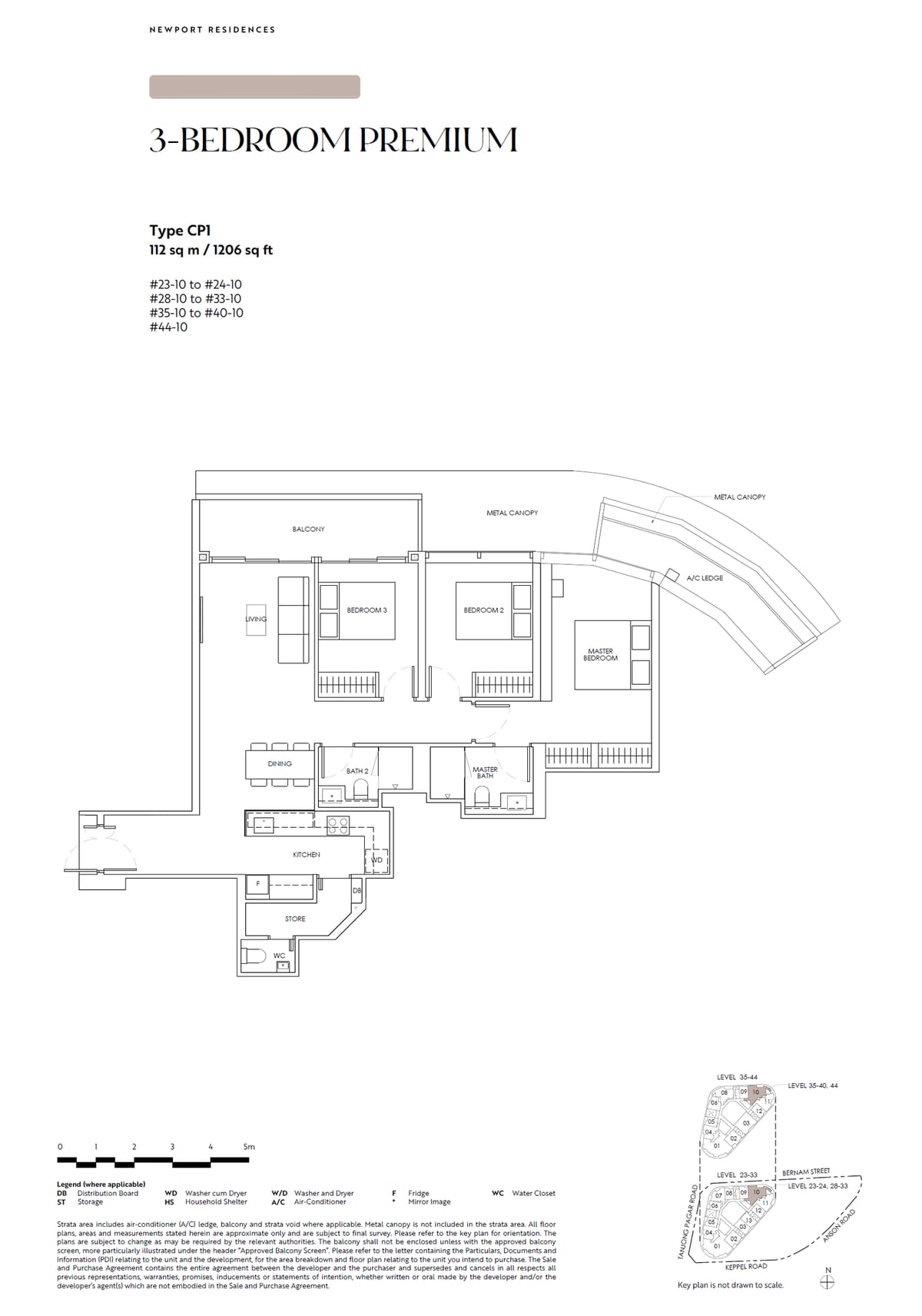Floor plan CP1 — 3 Bedroom Premium