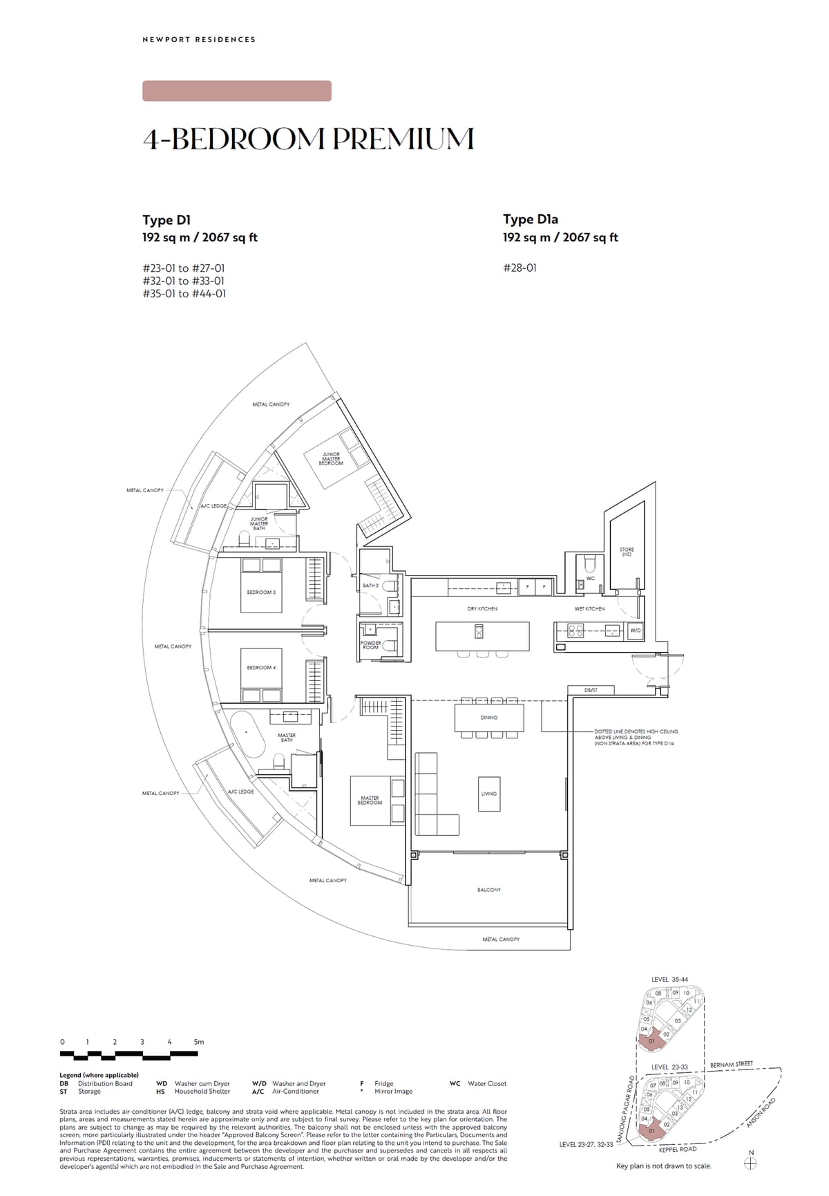 Floor plan D1a — 4 Bedroom Premium