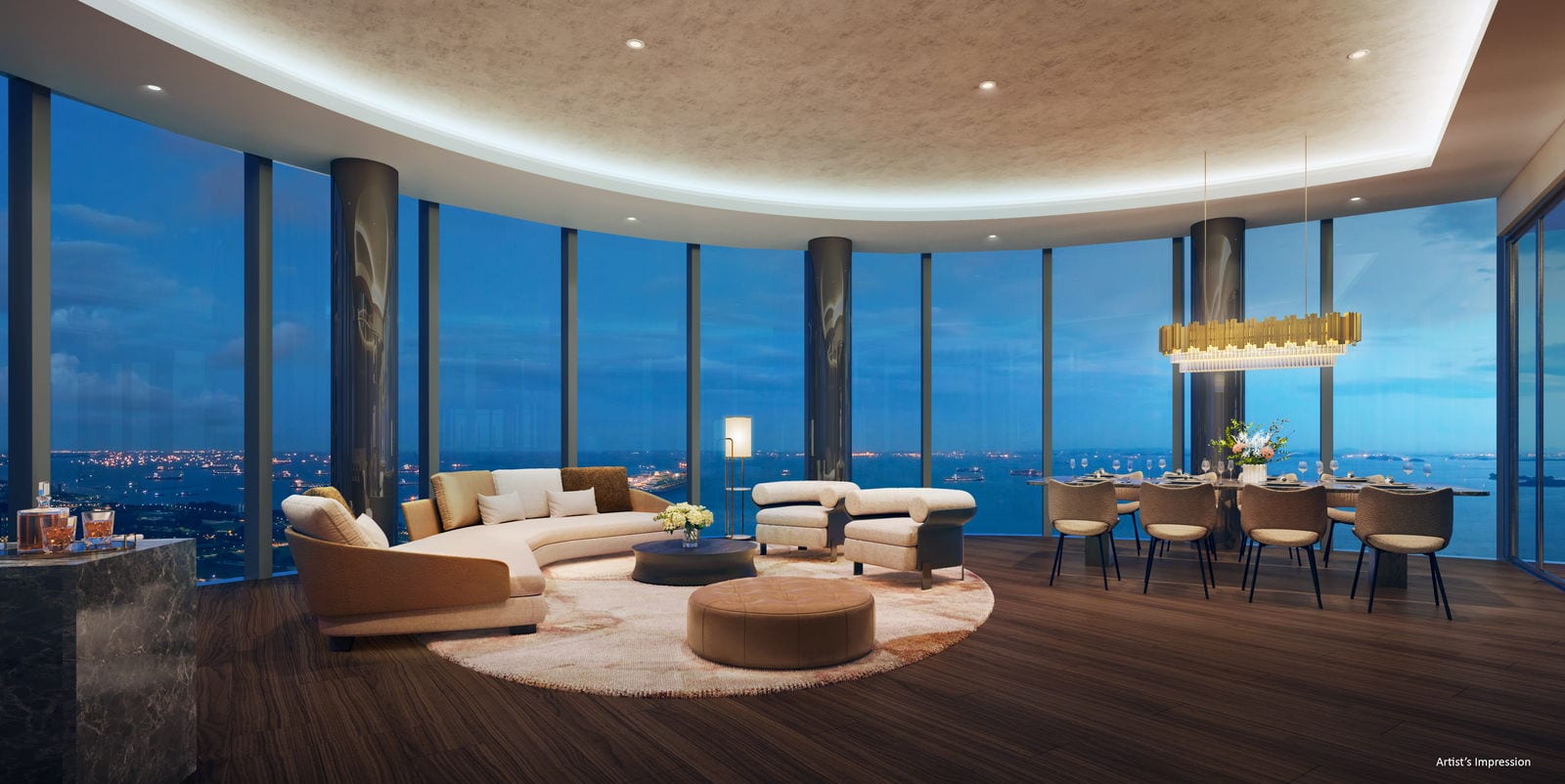 Newport Residences — sky club, artist's impression
