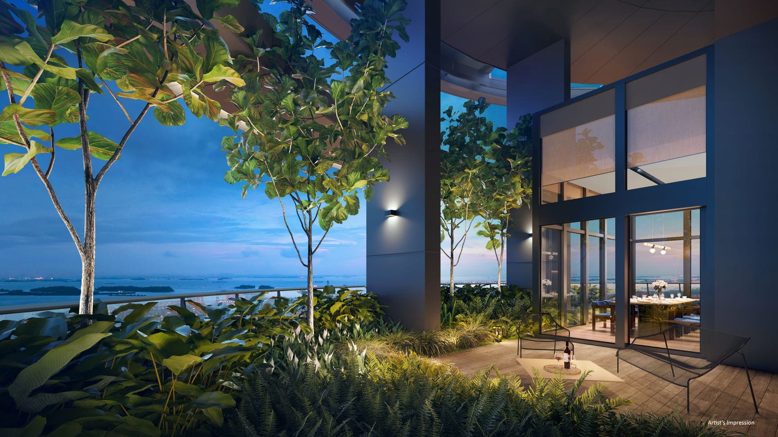 Newport Residences — vista lounge render