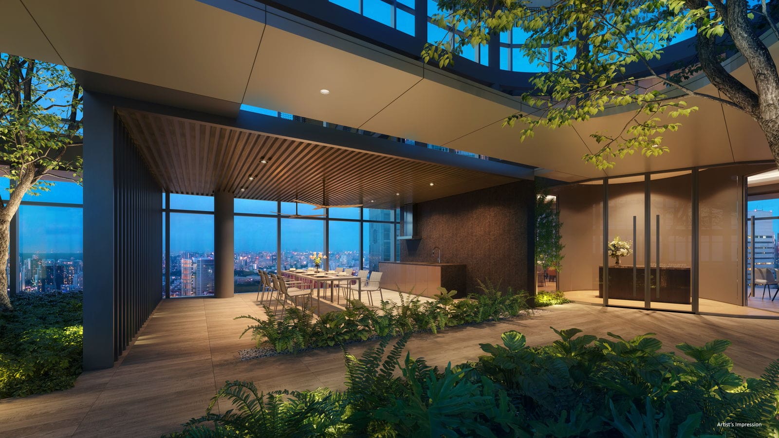 Newport Residences — sky gourmet render