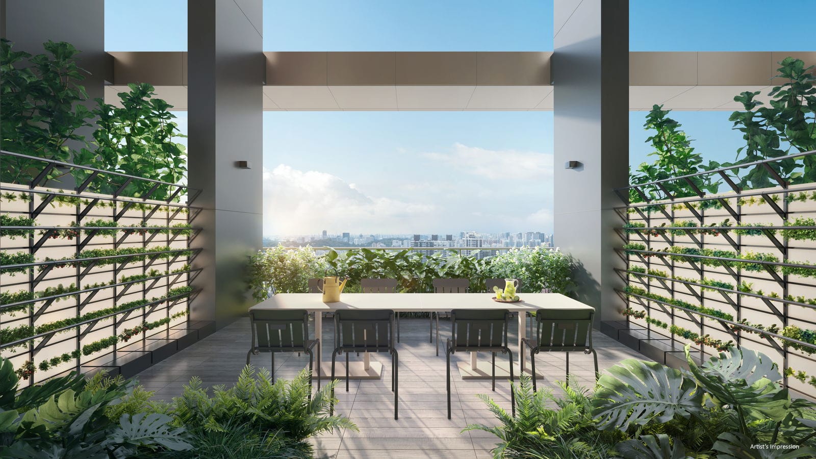 Newport Residences — community garden render