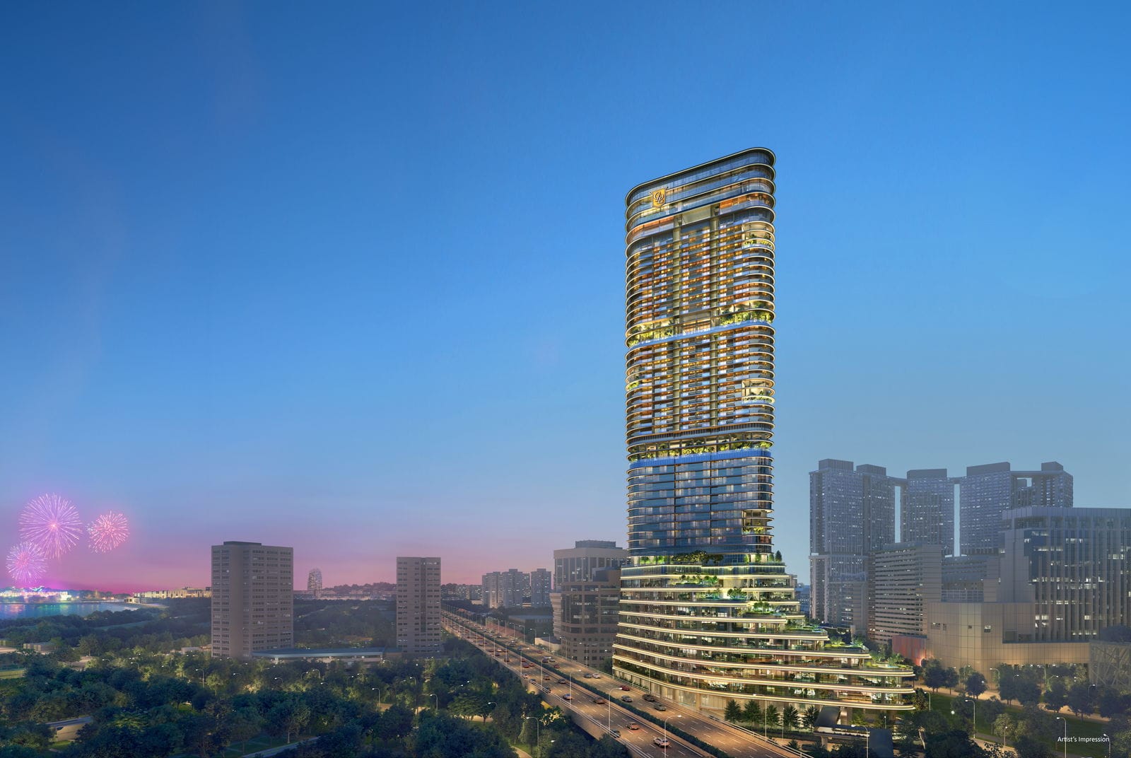 Newport Residences — aerial render