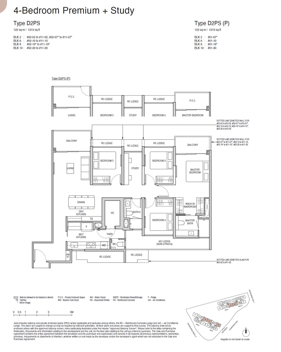 Floor plan D2PS — 4 BEDROOM PREMIUM + STUDY