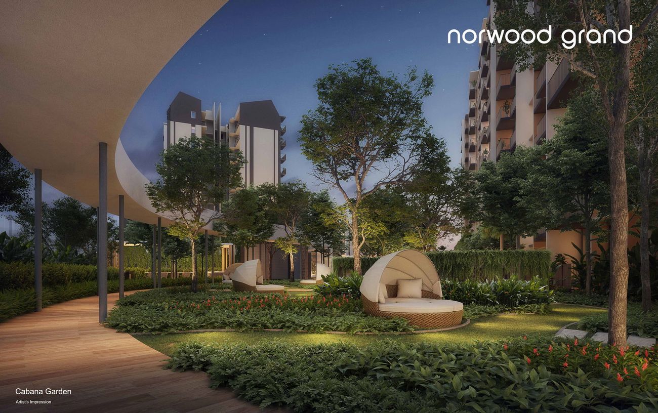 Norwood Grand — Cabana Garden, artist's impression