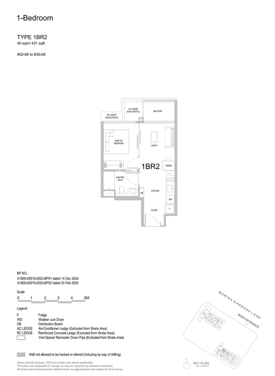 Floor plan 1BR2 — 1 Bedroom