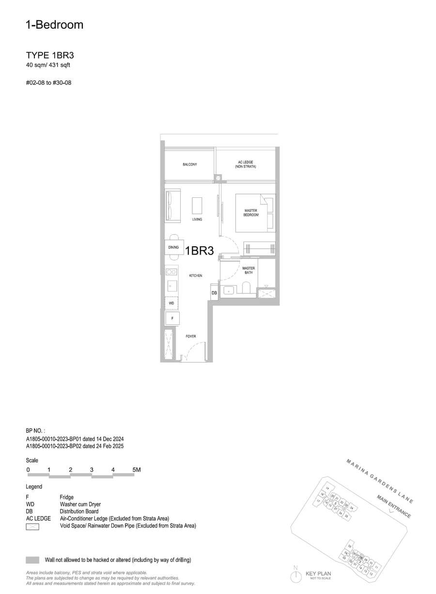 Floor plan 1BR3 — 1 Bedroom