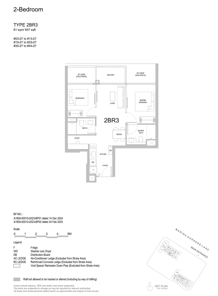 Floor plan 2BR3 — 2 Bedroom