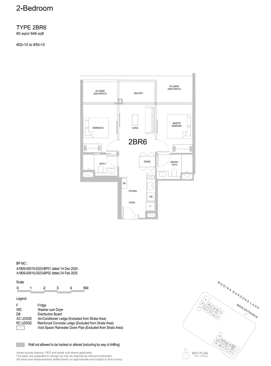 Floor plan 2BR6 — 2 Bedroom