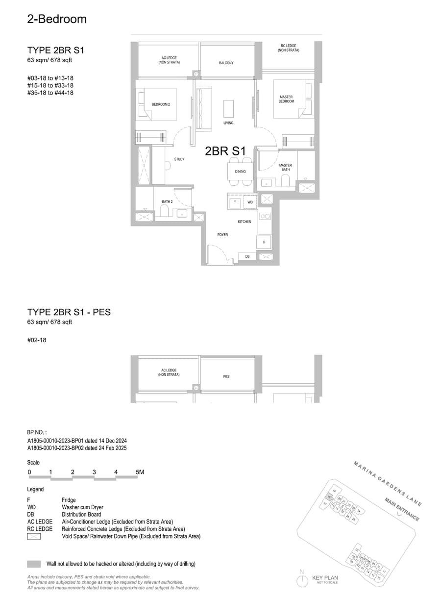 Floor plan 2BR S1 — 2 Bedroom