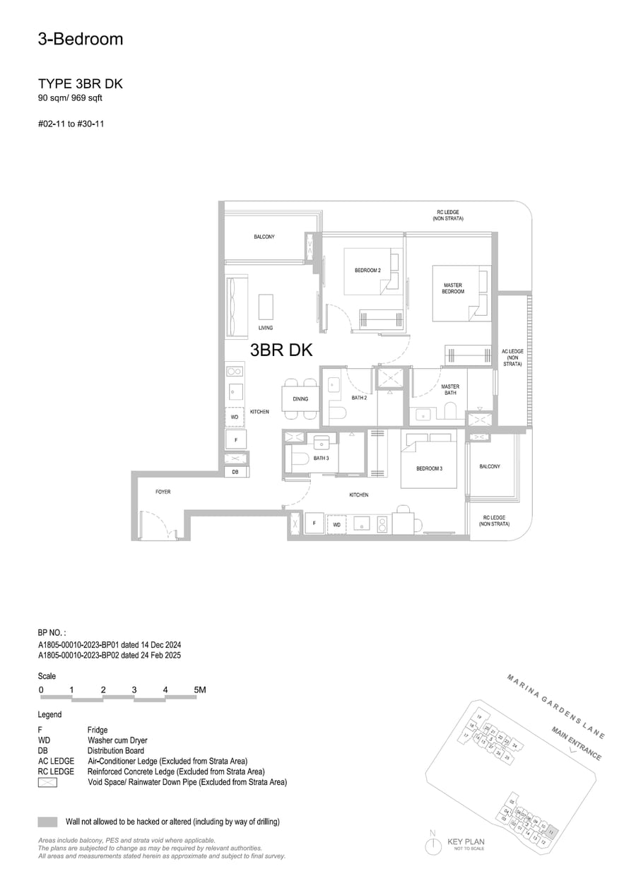 Floor plan 3BR DK — 3 Bedroom Dual Key